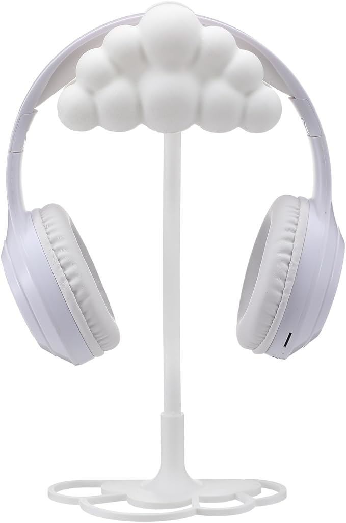 Yookeer Cloud Headphone Stand 3D White Cloud Cute Headphone Decor for Gamer Room Office Desk Gaming Gifts for Women Girlfriend Office Worker