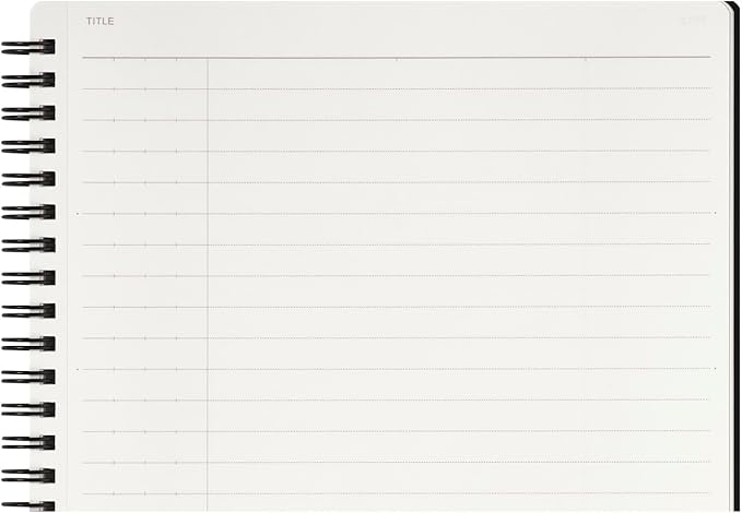 Maruman MNEMOSYNE Notebook 9.92 x 7.05 Inches (B5), 8mm ruled 29-line, 80 Sheets, Black, 1 ea. (N174)