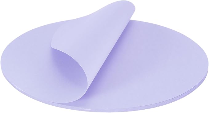 MECCANIXITY 8 Inch Oval Card Stock, 30 Pcs Colored Cutouts Paper Thick Cardstock Coaster for DIY Craft Projects Classroom Bulletin Board Decor, Light Purple