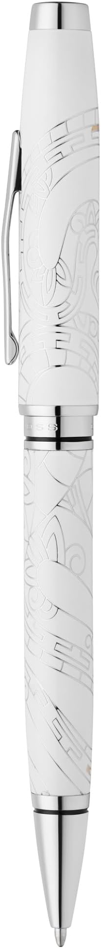 Cross Coventry Zodiac Year of the Snake Pearl White Lacquer Ballpoint Pen - Refillable Pen for Smooth Writing - Professional, Elegant Accessory - Black Ink - Long-Lasting Use - Desk Essential