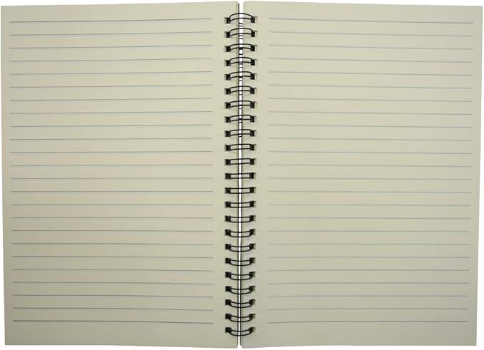 YYaaloa 4pcs A5 Ruled Spiral Notebooks Journals Sketch Books Brown Soft Cover 120 Pages 5.7" x 8.3" Cream colored paper (A5 Lined Brown-4pcs)