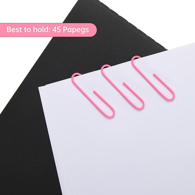 Pink Jumbo Paper Clips, 265pcs 2 Inch Paperclips,Large Pape Clips for Paperwork Ideal for Home, School and Office Use (2 in, Pink)