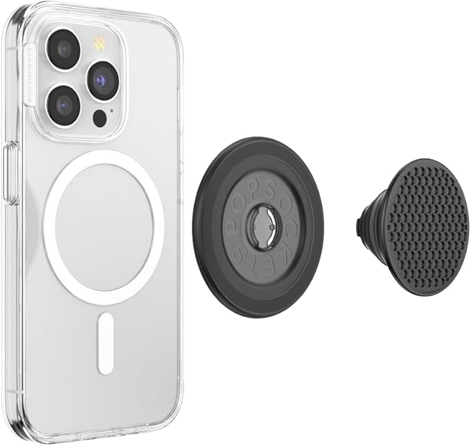 PopSockets Phone Grip for MagSafe, Magnetic Holder, Phone Stand, Black - Speakerbox