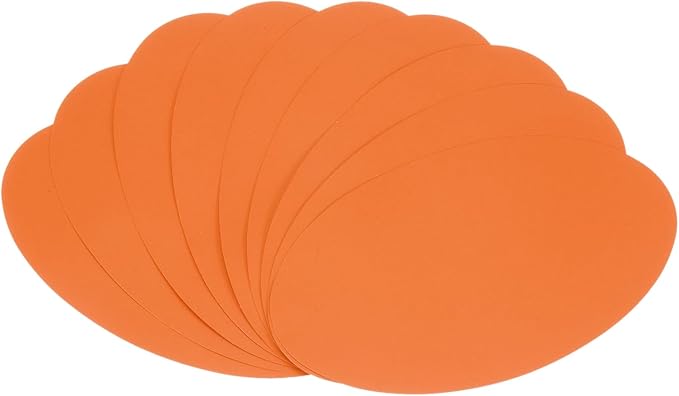 MECCANIXITY 10 Inch Oval Card Stock, 30 Pcs Colored Cutouts Paper Thick Cardstock Coaster for DIY Craft Projects Classroom Bulletin Board Decor, Orange