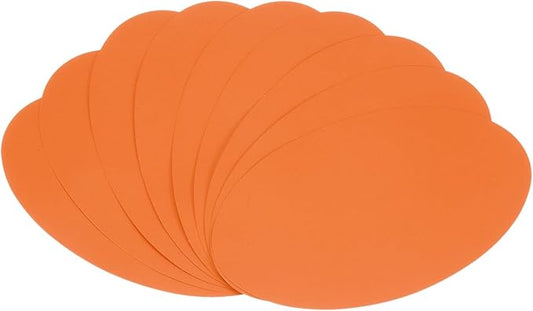 MECCANIXITY 8 Inch Oval Card Stock, 30 Pcs Colored Cutouts Paper Thick Cardstock Coaster for DIY Craft Projects Classroom Bulletin Board Decor, Orange