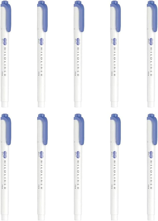 Zebra B-WKT7-MLV Highlighter, Mild Liner, Mild Vendor, 10 Pieces