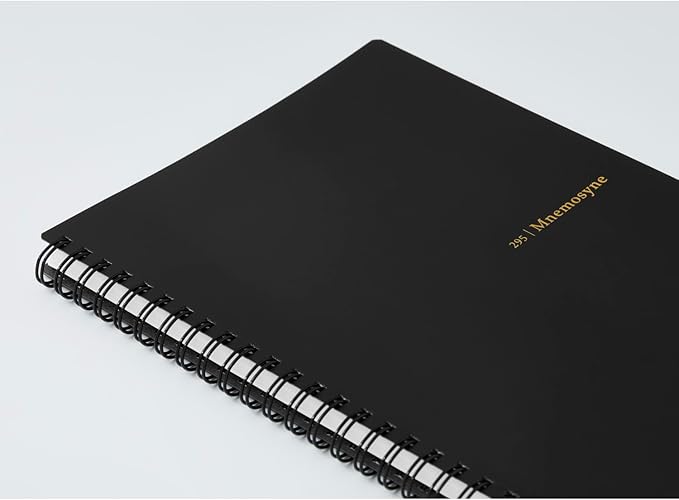 Maruman MNEMOSYNE Soft Cover Notebook 8.27 x 5.83 Inches (A5), 7mm ruled 24-line, 80 Sheets, Black, 1 ea. (N295-05)