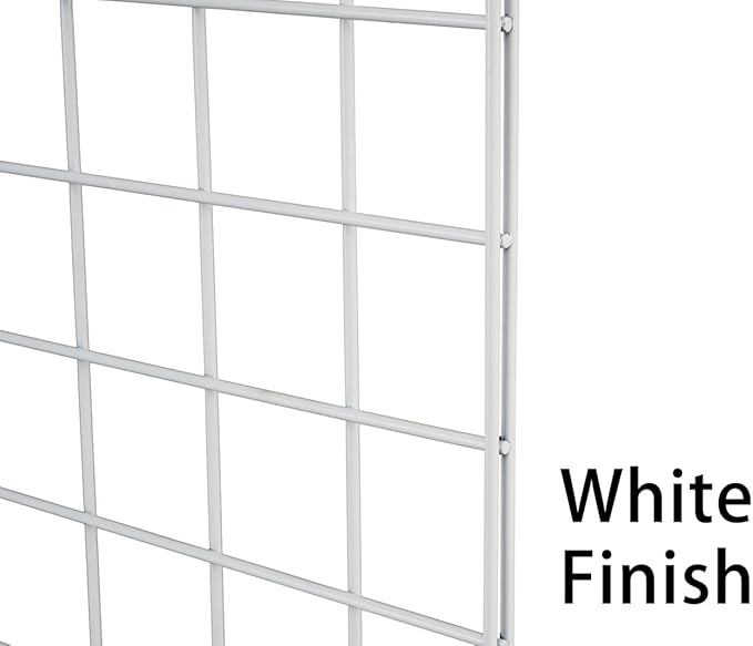 Grid Wall Commercial Grade Gridwall Panels – Heavy Duty Grid Panel for Any Retail Display Wall Grid 2' Width x 4' Height, White (Pack of 3)