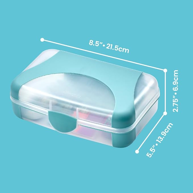 LockerMate by Bostitch Hard Pencil Case, Durable Plastic Pencil Box, Kid-Friendly Design