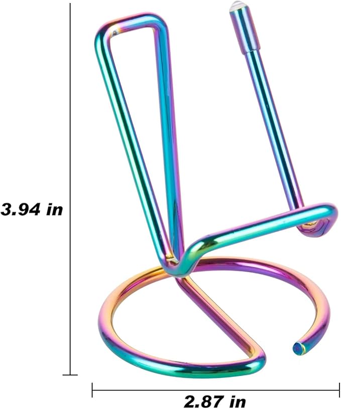 Cell Phone Stand for Desk, Cute Metal Rainbow Cell Phone Stand Holder Desk Accessories, Compatible with All Mobile Phones, iPhone, iPad