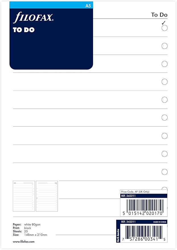 Filofax A5 To Do (B342211)