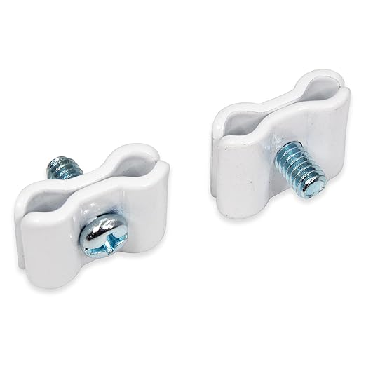 888 Display USA, Inc Gridwall Joining Clips Connectors for Wire Grid Panels and Grid Wall - 20 Pack (White)