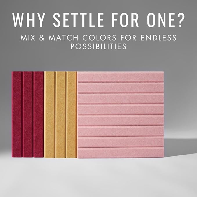 Large Bulletin Board 48"x36"- Office Wall Organizer to Replace Your Old Cork Boards for Walls for Office Decor- 12-Pack Felt Wall Panels for Use in Home Office Decor, Classroom Decor (Salmon)