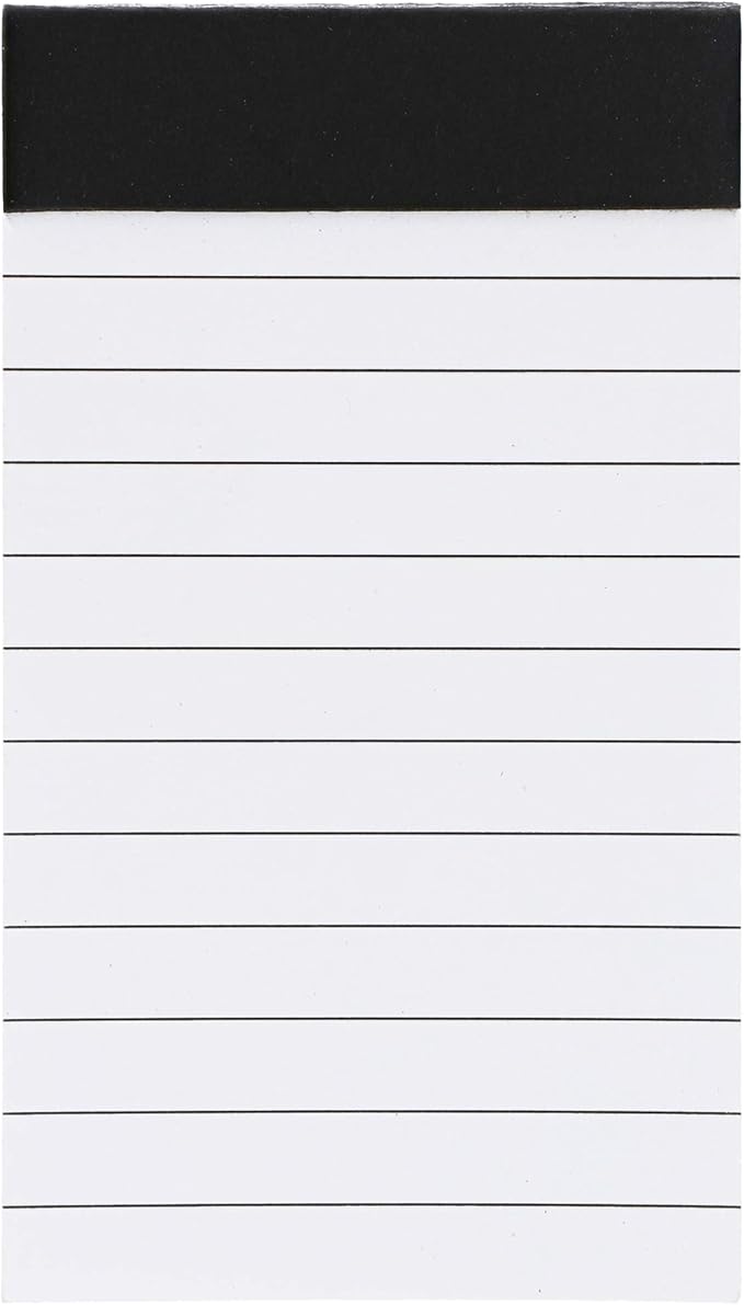 Paper Junkie Mini Paper Pad - 6.1 x 5.9 In, 24-Pack, Grey Board Backing - Lined Paper Pocket Notepad for Shopping Lists & To-Do Tasks