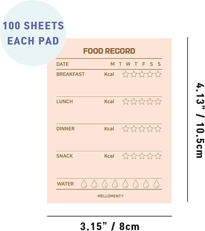 Day By Day Mini Planner Pads, Aesthetic Korean Style Tear-off Planning Pad, Pack of 4 Designs, 100 Sheets each design (Total 400 Sheets), Lovely Assorted Color, Portable Size 3.15 x 4.13", SET_D [ To Do List + Daily Plan + Food Record + Grid Memo Pad ]