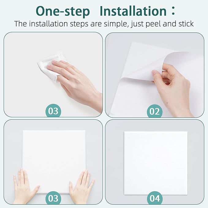Felt Cork Board for Wall: Extra Large Bulletin Board for Office - 0.5 Inch Thick Corkboard Tiles 6 PCS White Pin Board Squares Adhesive