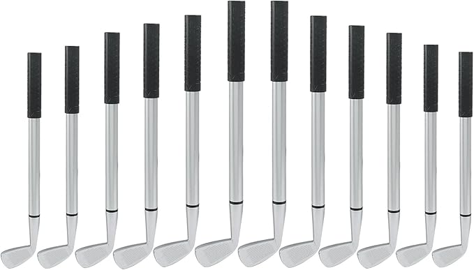 BokWin 12 Pack Golf Ballpoint Pen， Mini Golfing Club Props - Funny Sports Themed Black Ink Writing Instruments for Students, Coworkers, Office Use, and Stationery Supplies Gift Idea