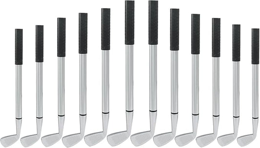 BokWin 12 Pack Golf Ballpoint Pen， Mini Golfing Club Props - Funny Sports Themed Black Ink Writing Instruments for Students, Coworkers, Office Use, and Stationery Supplies Gift Idea
