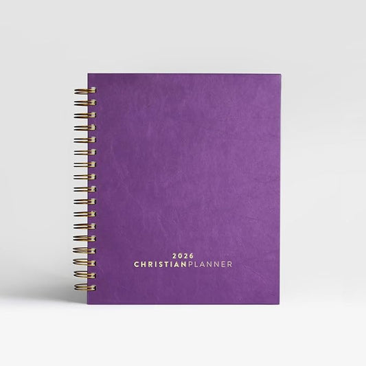 Christian Planner 2026 Daily Planner - Faith Based Monthly and Weekly Planner, Vision Board, and Habit Tracker - 2026 Calendar, Personal Organizer and Devotional Journal (Spiral, Ultra Violet)