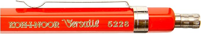 KOH-I-NOOR 2mm Diameter Short Mechanical Clutch Lead Holder Pencil - Red