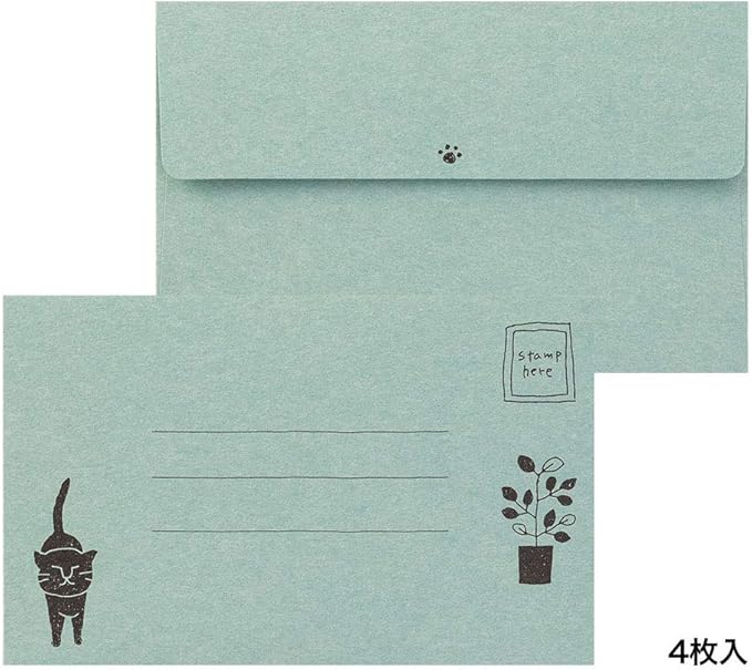 Midori Letter Set 91802542 Ego Cat Pattern