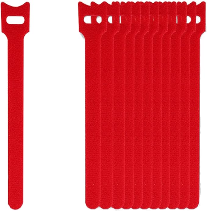 60 PCS 6 Inches Reusable Cable Ties, Wire Ties, Cord Organizer, Cable Organizer, Adjustable Cable Management - Red