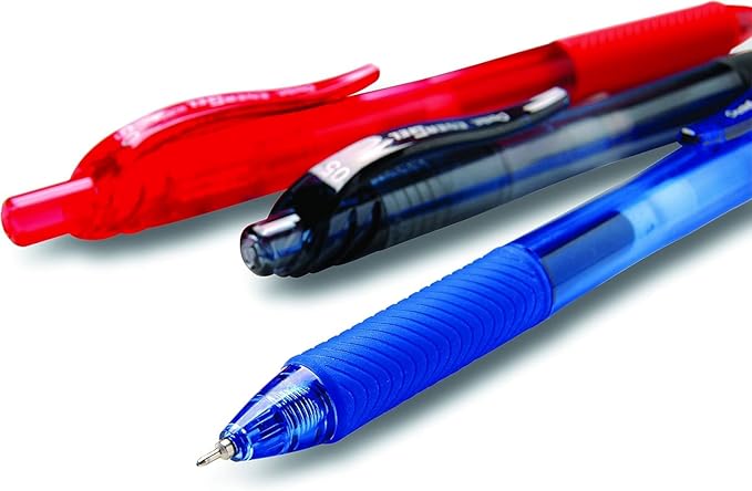 Pentel EnerGel-X Retractable Liquid Gel Pen 0.5mm Needle Tip Black Ink, Box of 12 (BLN105-A)