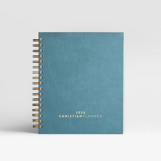 Christian Planner 2026 Daily Planner - Faith Based Monthly and Weekly Planner, Vision Board, and Habit Tracker - 2026 Calendar, Personal Organizer and Devotional Journal (Spiral, Indigo)