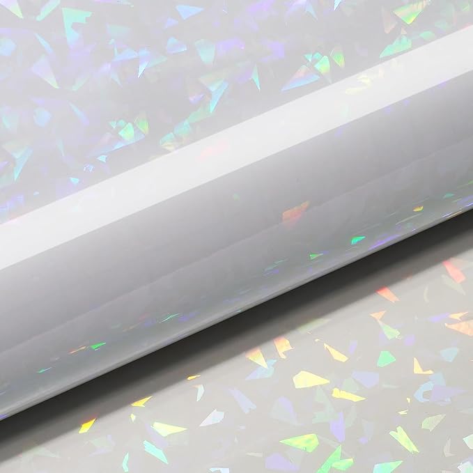 Livelynine 15.8 X 197 Glossy Clear Contact Paper Peel and Stick for Crafts Books Classroom Laminating Self Sealing Glitter Holographic Laminate Sheets Waterproof Desk Wallpaper Self Adhesive