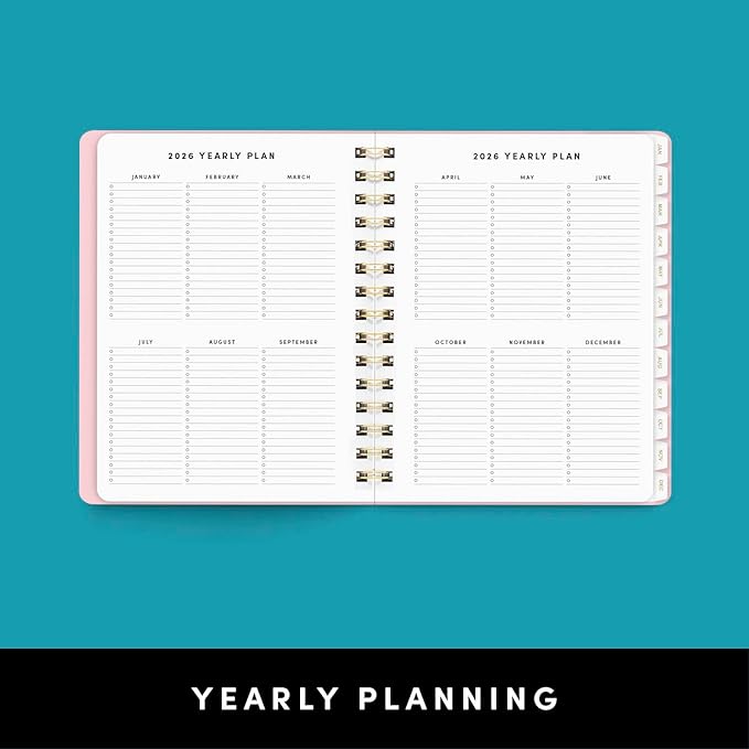 PAPERAGE 2026 Weekly & Monthly Planner, 12 Months (January 2026 - December 2026), 6.6 in x 8.1 in, Spiral Bound 2026 Planner with Weekly, Monthly & Yearly Views, Note Pages & Inner Pocket – Dark Green