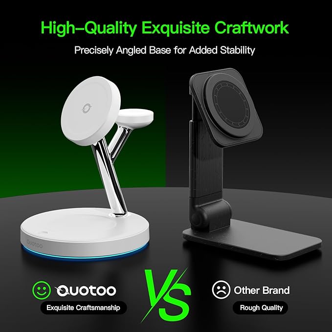 2024 Version 3 in 1 30W Supper Fast Wireless Charging Station for iPhone Apple Watch AirPods, Magnetic Charger Stand Dock Multiple Devices for 15/14/13/12/13, iWatch, AirPods 3 2 Pro(White)