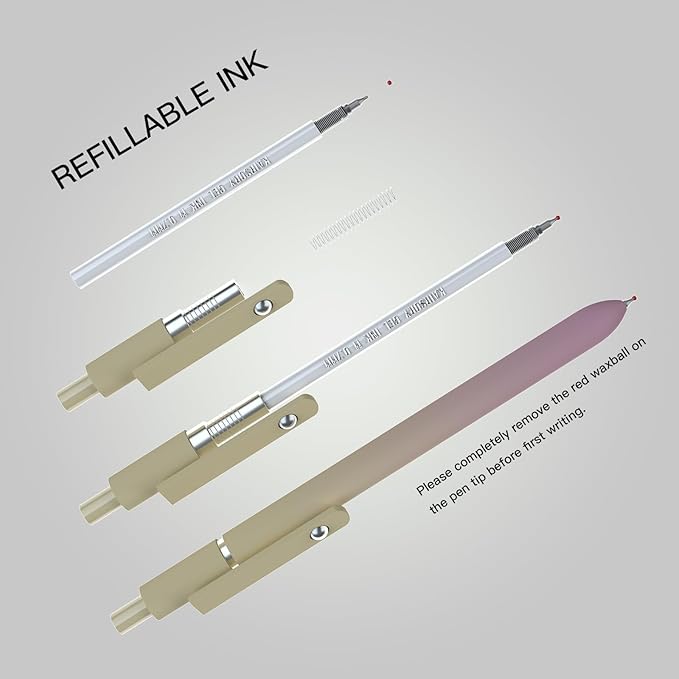Black Gel Pens, Retractable Gel Ink Refills Bulk for Twist Pens, Fine Point 0.7mm Ink, Smooth Writing Retractable Click Refills(15 Pcs Pen Refills-Black Ink-0.7mm)