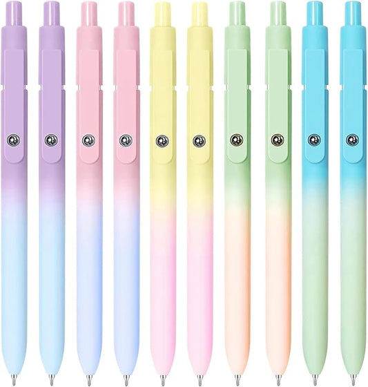 Donyang Gel Pens, 10PCS 0.7mm Gel Pens Black Ink Fine Point Smooth Writing Pens, High-End Series Ballpoint for Office Supplies, Stocking Stufferss, Christmas Gifts for Men Women