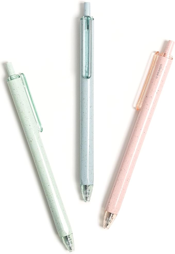 U Brands U-Eco Gel Ink Pens, Pastel Speckle, 4 Count (4375T06-48) (Pack of 2)