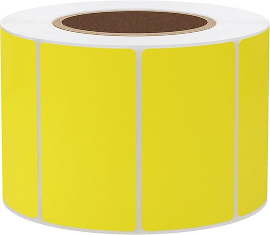 Hybsk 2.25x1.25 inch Color Direct Thermal Labels for Shipping, Barcodes, Address, Compatible with Rollo Label Printer & Zebra Desktop Printers (2.25"x1.25",Yellow)