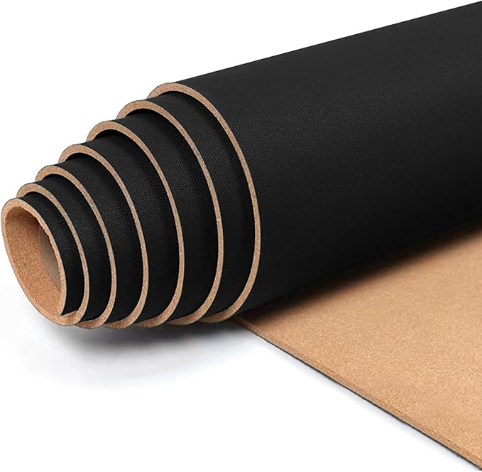 Cork Board Roll with Linen Black 48" x 24"- 1/4" Thick Frameless Natural Corkboard for Walls Pictures Photo Vision Prayer, ZHIDIAN Large Decorative Bulletin Board for Home Office School