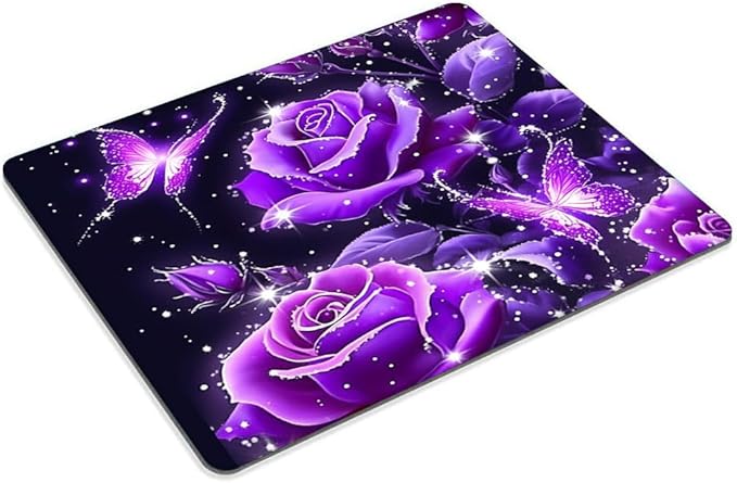 Deep Purple Rose Mouse pad Customized Mousepad Non-Slip Rubber Base Mouse Pads for Computers Laptop Office Desk Accessories Mouse pad