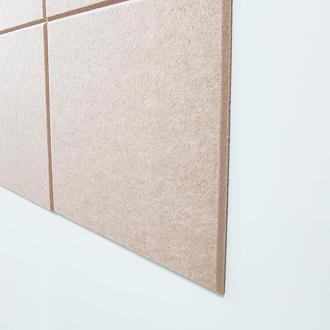 Large Cork Board Alternative, 11.8''x11.8'' 12 Pack Felt Bulletin Board with Safe Removable Adhesive Tabs, Connectable Felt Wall Tiles Bulletin Boards Cork Boards for Walls (Light Pink, 12 Panels)