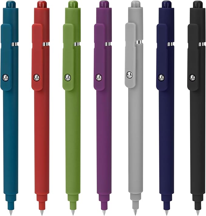 Donse 7 Pcs Gel Pens: 0.5mm Quick Dry Black Ink Fine Point Smooth Writing Pens High-End Series Ballpoint for Journaling Note Taking School Office Supplies Gifts for Women Men Nurse Teacher Students