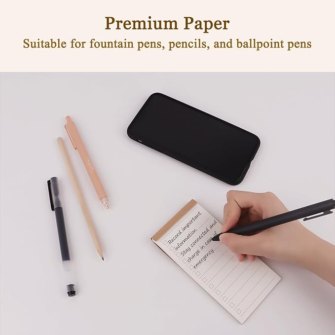 3 Pack Daily To Do List Notepad, 2.7x 5.3 Inch Pocket Notepad, Lined Paper for Wish List, Memo Pad, School Supplies, Grocery List, Meal Planning, Study Tasks - 50 Sheets per Pad