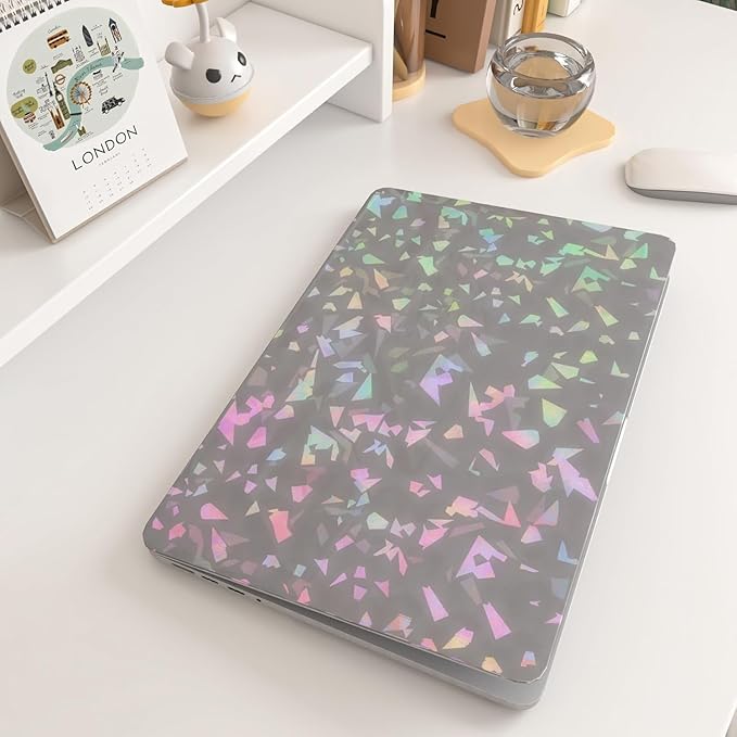 Livelynine 15.8 X 197 Glossy Clear Contact Paper Peel and Stick for Crafts Books Classroom Laminating Self Sealing Glitter Holographic Laminate Sheets Waterproof Desk Wallpaper Self Adhesive
