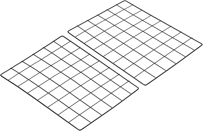 PATIKIL 16"x12" Wire Grid Panel, 2 Pack Wall Grid Decorative Panels Board Photo Pictures Display Decor Hanging Organizer for Home Office, Black