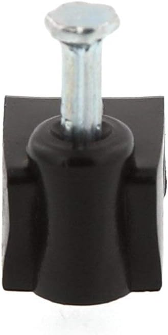 Secure 8.5mm Black Flat Nail Cable Clip for Coax, Ethernet, and Telephone Cable Management - 100 Pack