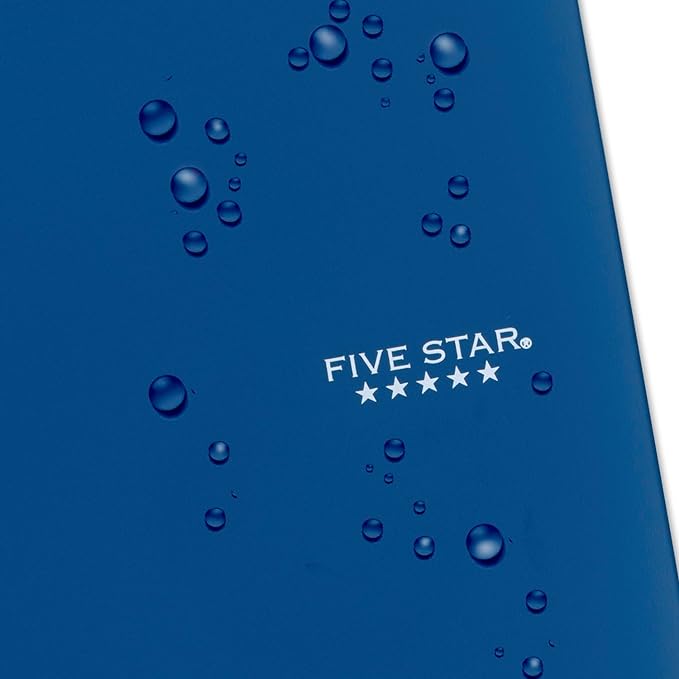 Five Star Spiral Notebooks Plus Study App, 2 Pack, 3 Subject, College Ruled Paper, 11" x 8-1/2", 150 Sheets, Blue & Red (38502)