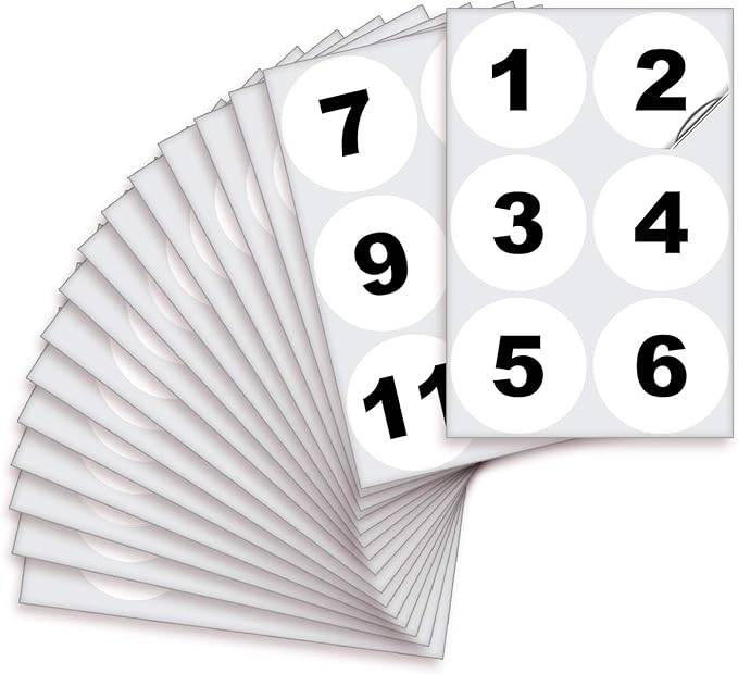 iSYFIX White Consecutive Number Stickers – 1 to 100, 4-inch, 1 Set – Vinyl Self Adhesive Premium Decal, Ideal for Inventory, Storage, Organizing, Boxes, Bins, Toolbox, Lockers & More, Indoor/Outdoor