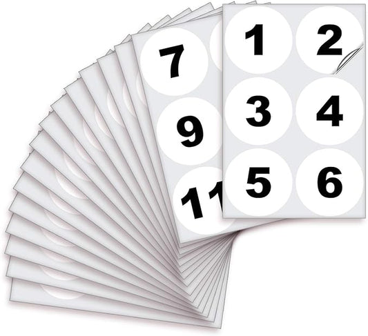 iSYFIX White Consecutive Number Stickers – 1 to 100, 4-inch, 1 Set – Vinyl Self Adhesive Premium Decal, Ideal for Inventory, Storage, Organizing, Boxes, Bins, Toolbox, Lockers & More, Indoor/Outdoor