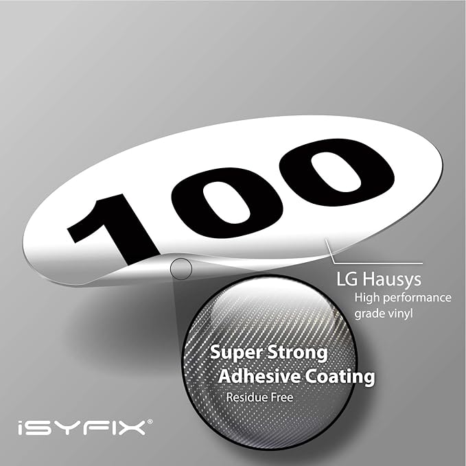 iSYFIX White Consecutive Number Stickers – 1 to 100, 1.5-inch, 1 set – Vinyl Self Adhesive Premium Decal, Ideal for Inventory, Storage, Organizing, Boxes, Bins, Toolbox, Lockers & More, Indoor/Outdoor