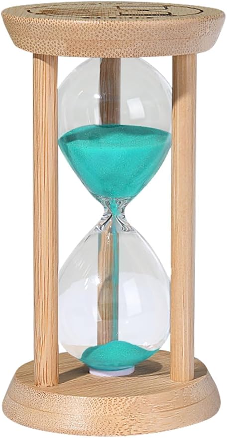 SuLiao Wooden Sand Timer 3 Minute Hourglass, Beech Green 3 Min Timer, Small Sand Clock Three Minutes, Reloj De Arenai, Hour Office, Decorative, Game, Classroom Hour Glass Sandglass for Home