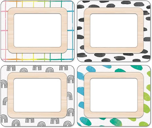 Carson Dellosa Creatively Inspired 40PC Name Tags, Boho Nametags for Daycare Labels, Locker Organization, Hello My Name is Stickers, Back to School Decor, Classroom Essentials, and Teacher Supplies
