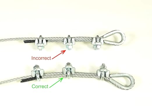Wire Rope Clamp 1/8 inch 10 Pack Zinc Plated - Wire Rope Clip - Wire Cable Clamps